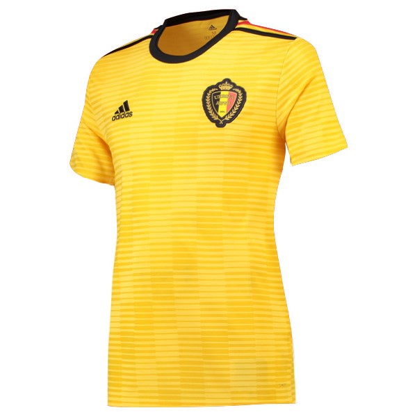 Camiseta Bélgica 2ª Mujer 2018 Amarillo